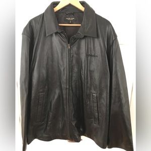 NWT Golden Bear Sportswear Black Leather Jacket Size XXL